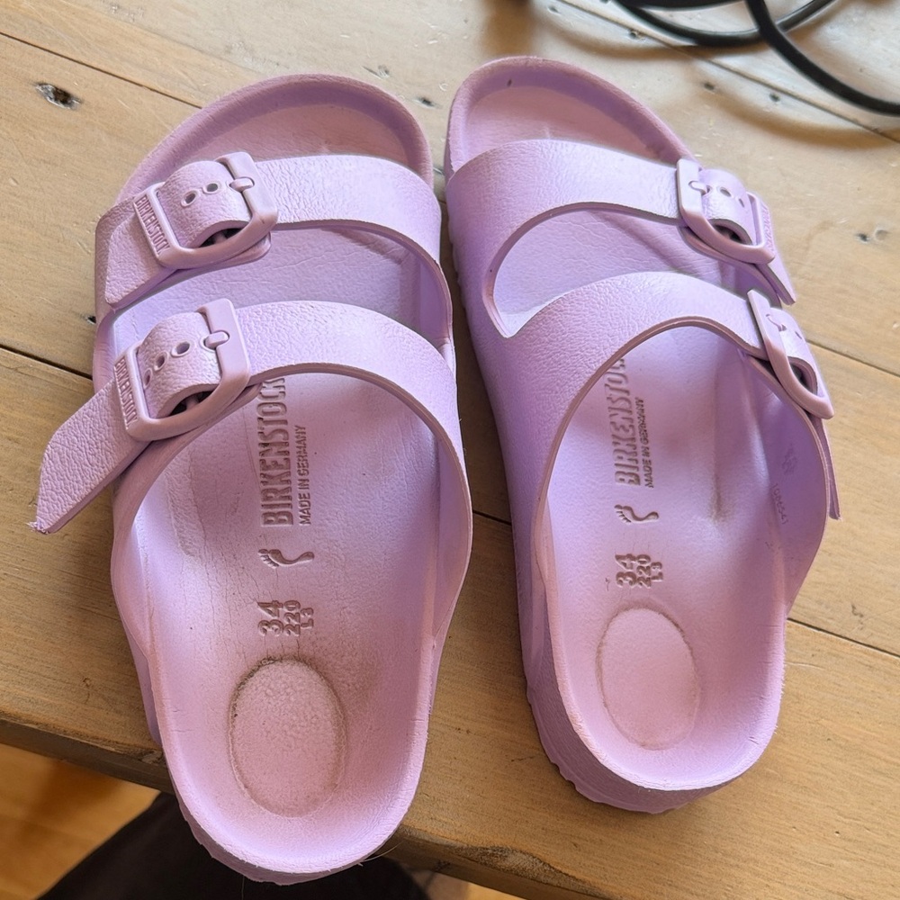Birkenstock Kids Lavender EVA Arizona Two-Strap Sandals